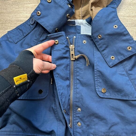ZARA BASIC | Technical Short Jacket with Pockets Indigo Vigore Size Small - Picture 4 of 13